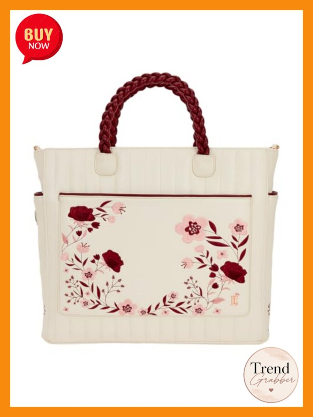 Convertible Faux Leather Floral Tote Backpack